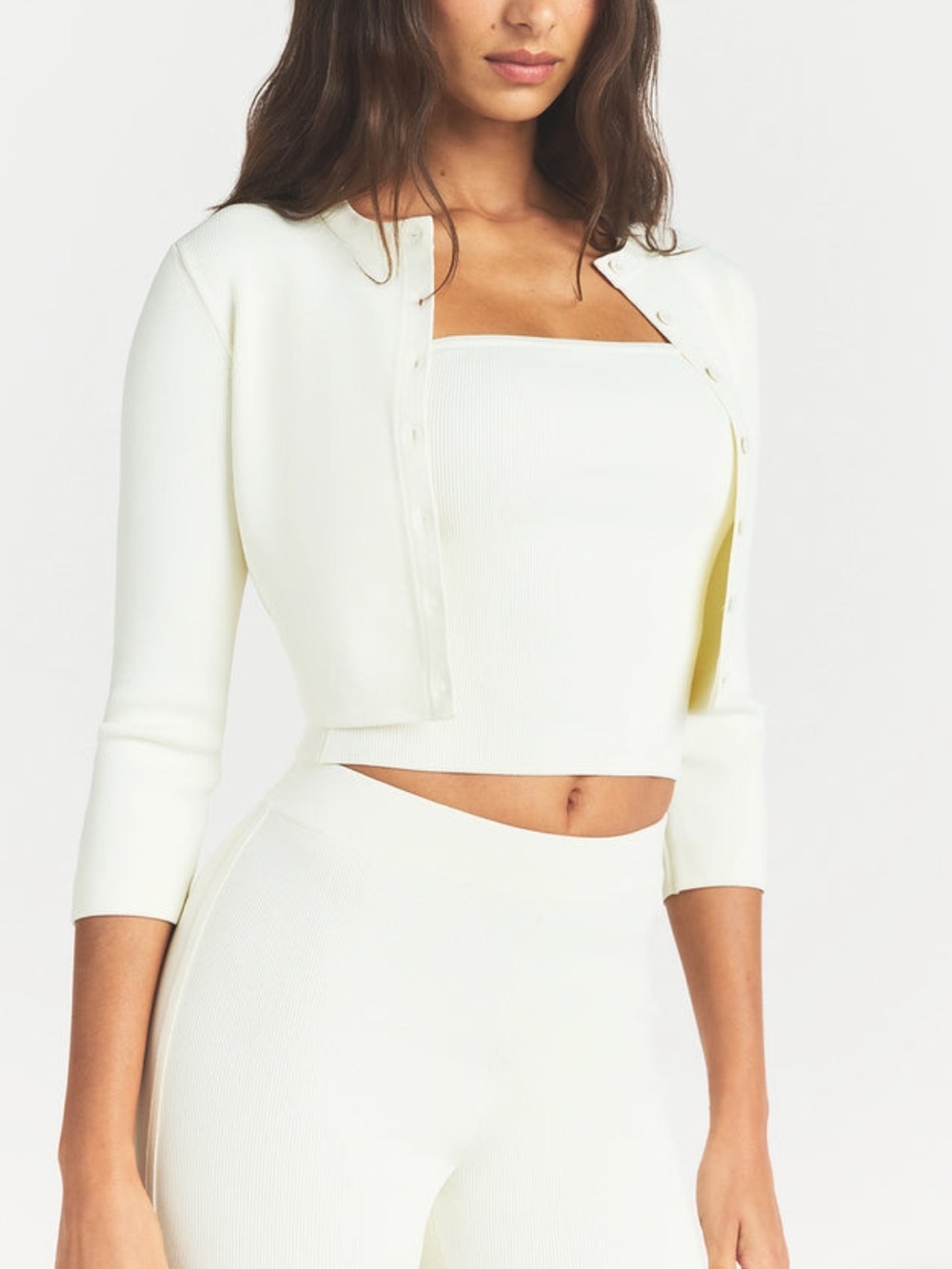 Skims 3/4 sleeve cropped cardigan - Picture 7 of 7